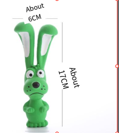 Chewable Latex Dog Toy - Squeaky Playful Bunny